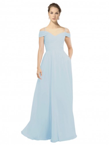 Long Sea Glass Sleeveless A-Line Evening Dress / Bridesmaid Dress Leeds