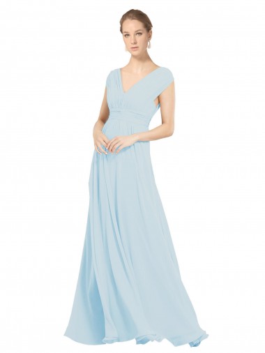 Long Sea Glass Sleeveless A-Line Bridesmaid Dress Leeds