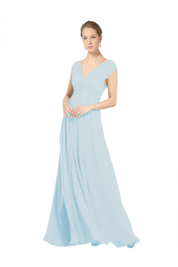 Long Sea Glass Sleeveless A-Line Bridesmaid Dress Leeds