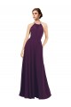 Long Grape Sleeveless A-Line Keyhole Back Bridesmaid Dress / Evening Dress Leeds