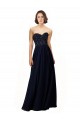 Long Dark Navy Sleeveless Sheath Bridesmaid Dress / Formal Dress Leeds