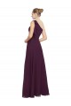 Long Grape Sleeveless A-Line Soft Chiffon Bridesmaid Dresses Leeds