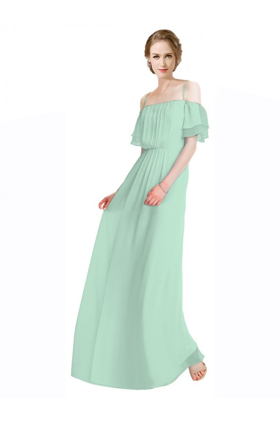 Long Mint Green Sleeveless A-Line Bridesmaid Dress Leeds