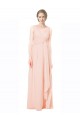 Long Sleeveless A-Line V-Back Wedding Party Dress Leeds