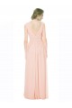 Long Sleeveless A-Line V-Back Wedding Party Dress Leeds