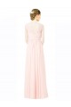 Long Sleeveless A-Line V-Back Soft Chiffon Bridesmaid Dress Leeds