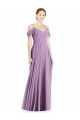 Long Dark Lavender Sleeveless A-Line Low Back Semi Formal Evening Dress / Bridesmaid Dress Leeds