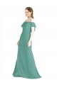 Long Icelandic Silver Sleeveless A-Line Soft Chiffon Bridal Party Dress Leeds