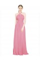 Long Skin Pink Sleeveless A-Line Bridesmaid Dress / Evening Dress Leeds