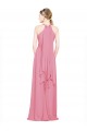 Long Skin Pink Sleeveless A-Line Bridesmaid Dress / Evening Dress Leeds