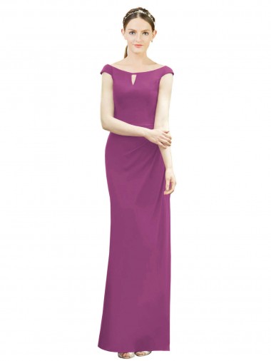 Long Wild Berry Sleeveless Mermaid Bridesmaid Dress Leeds