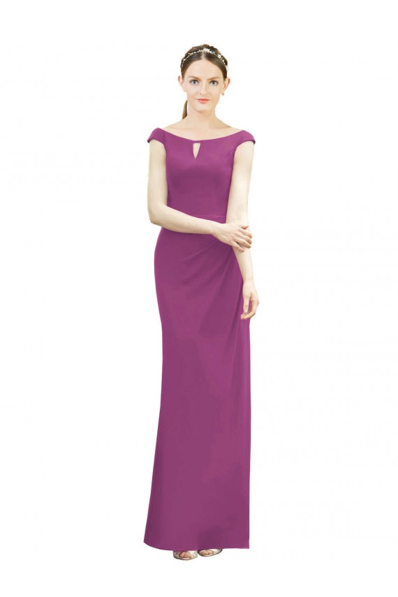 Long Wild Berry Sleeveless Mermaid Bridesmaid Dress Leeds