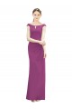 Long Wild Berry Sleeveless Mermaid Bridesmaid Dress Leeds