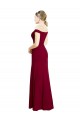 Long Burgundy Sleeveless Mermaid Black Tie Prom Dress / Bridesmaid Dress Leeds