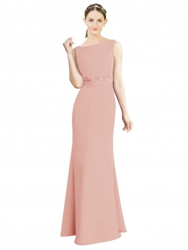 Long Bliss Pink Sleeveless Mermaid Bridesmaid Dress Leeds