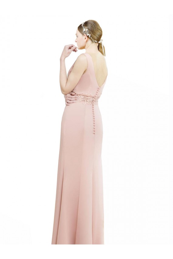 Long Bliss Pink Sleeveless Mermaid Bridesmaid Dress Leeds