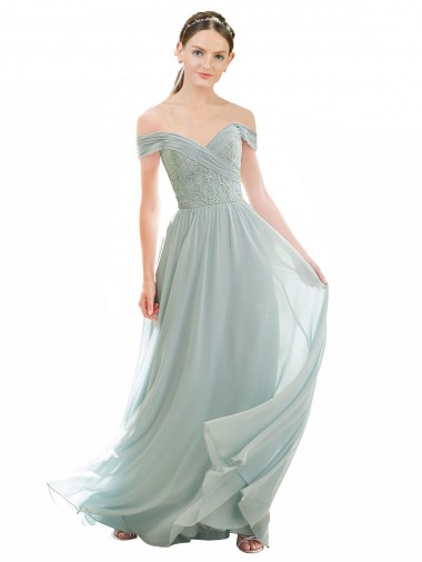 Long Sea Glass Cap Sleeves A-Line Bridesmaid Dress Leeds