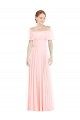 Long Pink Sleeveless A-Line Soft Chiffon Formal Bridesmaid Dress Leeds