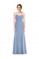 Long Dusty Blue Sleeveless Mermaid Bridesmaid Dress Leeds