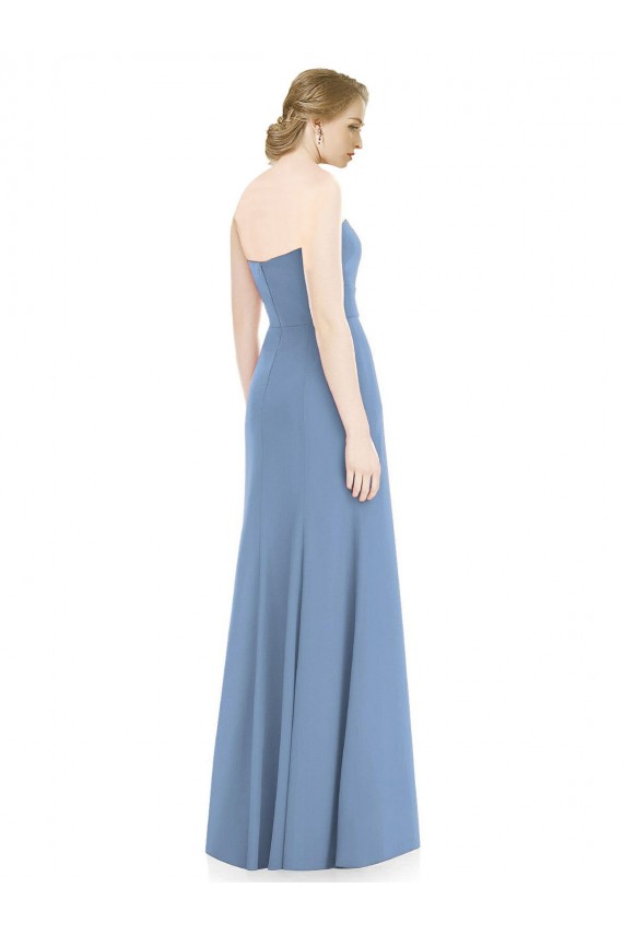 Long Dusty Blue Sleeveless Mermaid Bridesmaid Dress Leeds