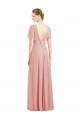 Long Bliss Pink Short Sleeves A-Line V-Back Bridesmaid Dress / Formal Dress Leeds