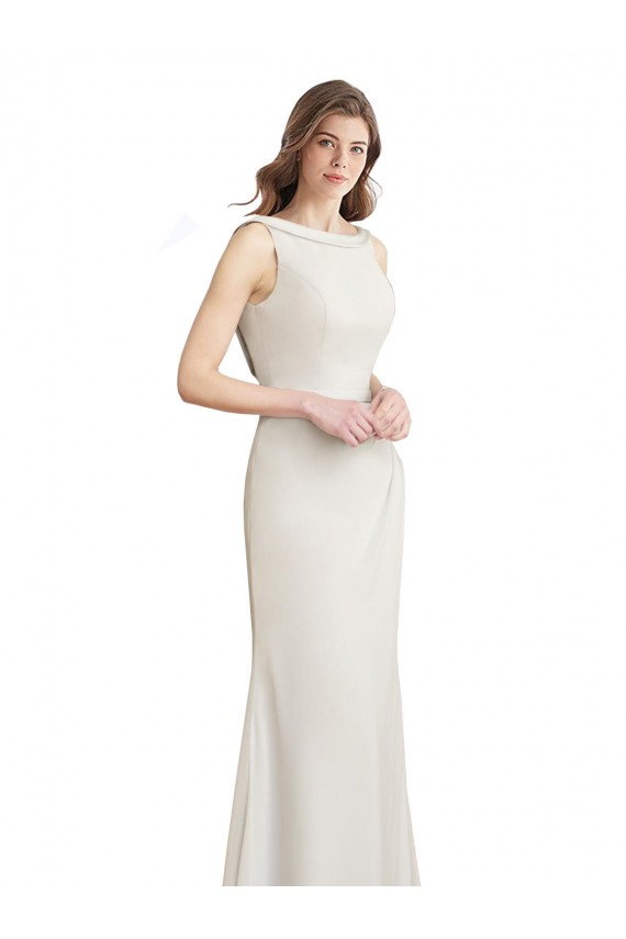 Long Sleeveless Mermaid V-Back Bridesmaid Dress Leeds