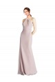 Long Sleeveless Sheath Open Back Bridesmaid Dress Leeds