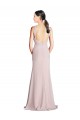 Long Sleeveless Sheath Open Back Bridesmaid Dress Leeds