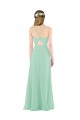 Long Mint Green Sleeveless Sheath Keyhole Back Bridesmaid Dress Leeds