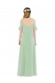 Long Sage Sleeveless Sheath Bridesmaid Dress Leeds