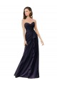 Long Dark Navy Sleeveless Sheath Bridesmaid Dress Leeds