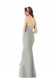 Long Dark Navy Sleeveless Sheath Bridesmaid Dress Leeds