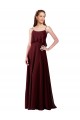 Long Burgundy Gold Sleeveless A-Line Bridesmaid Gowns Leeds