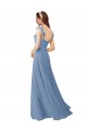 Long Pink Cap Sleeves A-Line Bridesmaid Dress Leeds