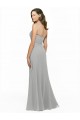 Long Silver Sleeveless A-Line Chiffon Bridesmaid Dress Leeds