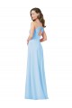 Long Light Sky Blue Sleeveless A-Line Keyhole Back Formal Dress / Bridesmaid Dress Leeds