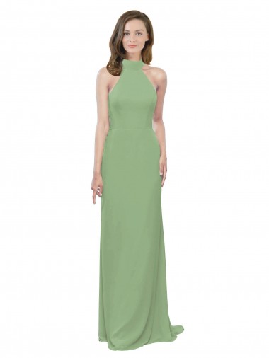 Long Seagrass Sleeveless A-Line Formal Dress / Bridesmaid Dress Leeds