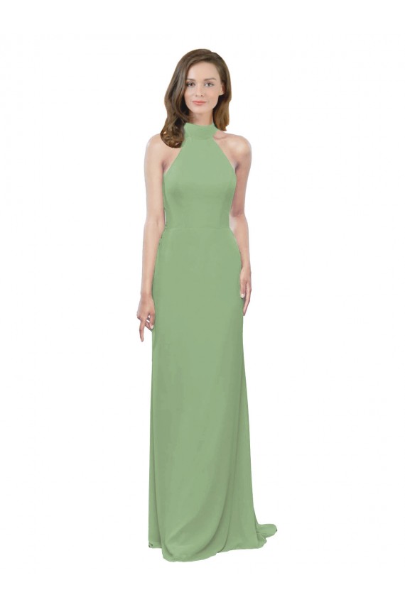 Long Seagrass Sleeveless A-Line Formal Dress / Bridesmaid Dress Leeds