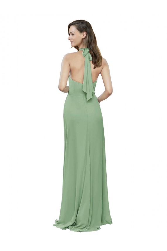 Long Seagrass Sleeveless A-Line Formal Dress / Bridesmaid Dress Leeds
