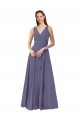 Long Silver Stone Sleeveless A-Line Bridesmaid Dress Leeds