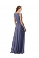 Long Silver Stone Sleeveless A-Line Bridesmaid Dress Leeds