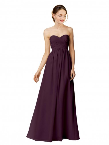 Long Grape Sleeveless A-Line Chiffon Bridesmaid Dress / Evening Dress Leeds