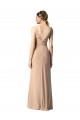 Long Red Sleeveless Sheath V-Back Bridesmaid Dress Leeds