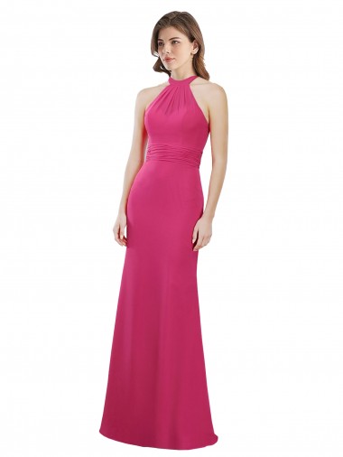Long Ruby Sleeveless A-Line Open Back Bridesmaid Dress Leeds