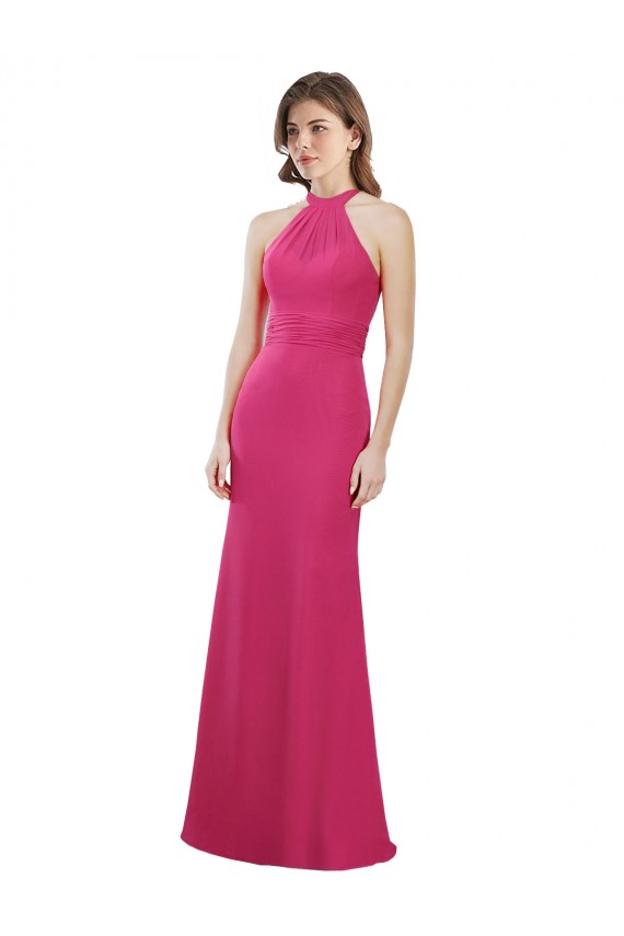 Long Ruby Sleeveless A-Line Open Back Bridesmaid Dress Leeds