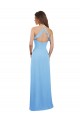 Long Periwinkle Sleeveless A-Line Keyhole Back Bridesmaid Dress Leeds