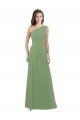 Long Seagrass Sleeveless A-Line Side Slit Bridesmaid Dress Leeds