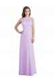 Long Lilac Sleeveless A-Line Keyhole Back Bridesmaid Dress / Formal Dress Leeds