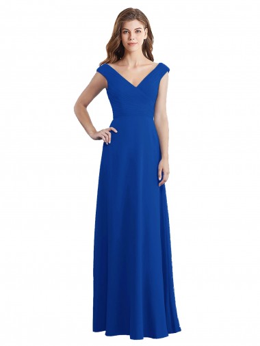 Long Royal Blue Sleeveless A-Line Bridesmaid Dress / Evening Dress Leeds