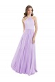 Long Lilac Sleeveless A-Line Chiffon Bridesmaid Dress / Evening Dress Leeds